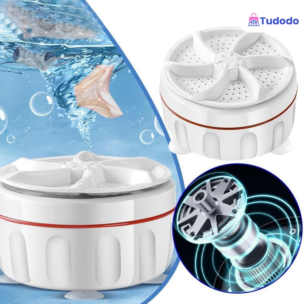 Ultrassônica Lavanderia USB Lava Louças com USB Mini Máquina de Lavar Roupas Panos Toalhas no Balde Portátil