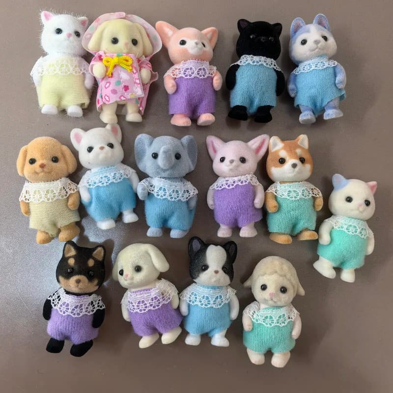 Simulação Floresta Coelho Família DIY Playset Mini Urso Figura Brinquedo Bonecas Crianças Presentes U5NE