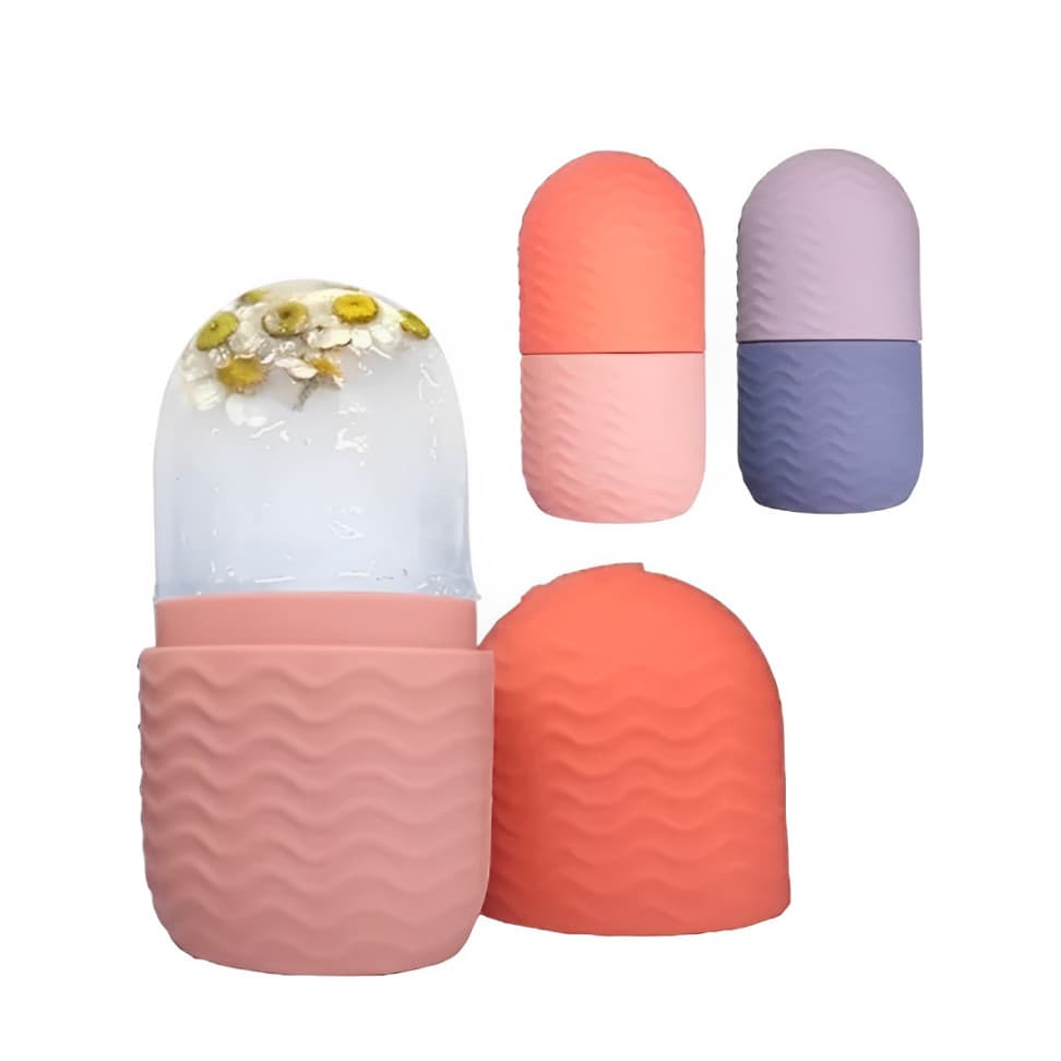 Rolo Gelo Massageador Facial Refrescante Contra Inchaço, Olheiras Rosto Pescoço Limpos Beleza