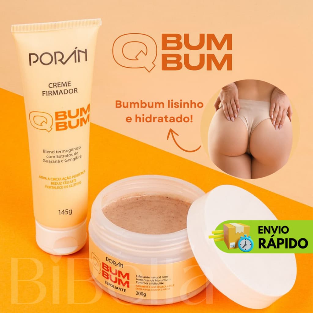 Combo Bumbum Lisinho Esfoliante Natural com Sementes + Creme Termogênico Firmador The new listing