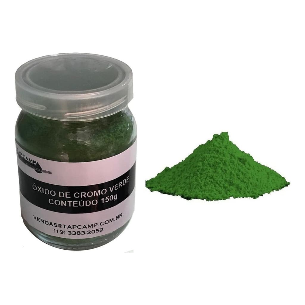 Óxido De Cromo Em Pó Verde Para Lapidar Polir Pedra Vidro 150g