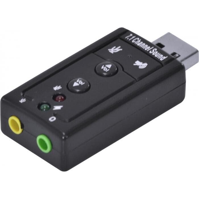 Adaptador Placa De Som Usb 7.1 Adaptador Áudio Notebook Pc AUSB71