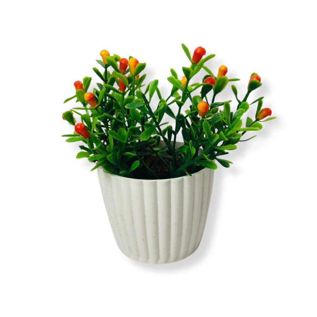 Mini Vasinhos Com Flores Artificiais Decoração para Casa Escritorio Quarto