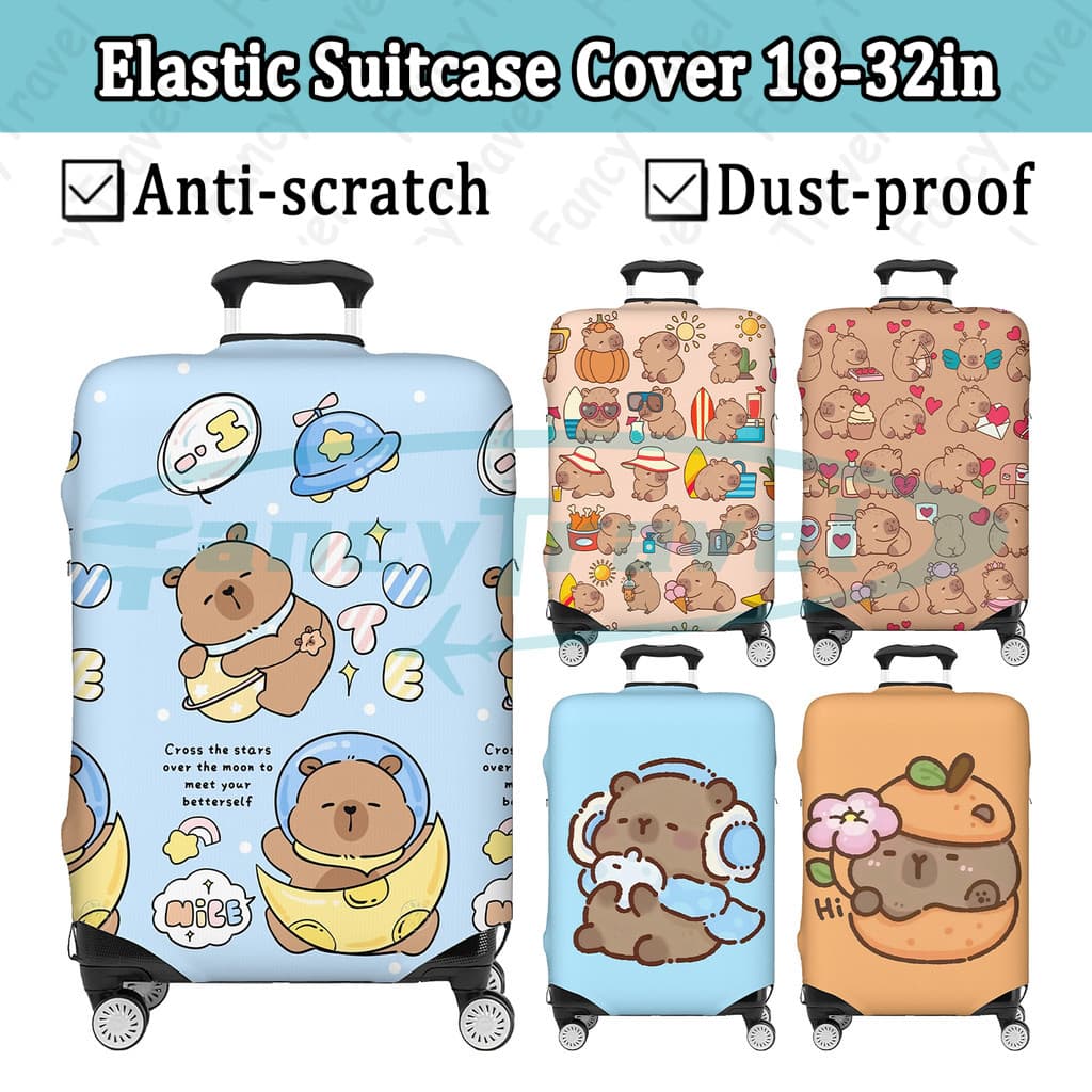 Capivara capa de bagagem personalizada elástica resistente a arranhões resistente ao desgaste adequada para mala de 18-3