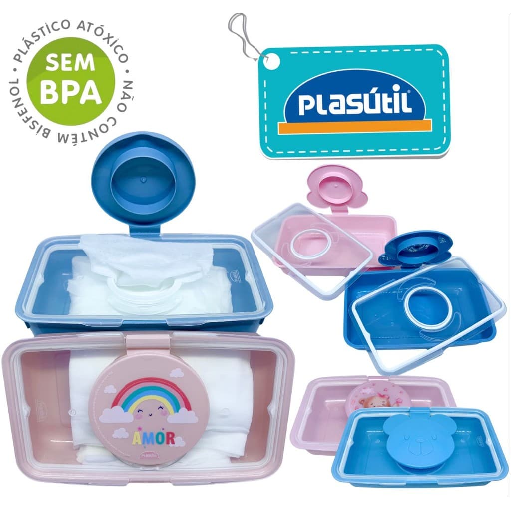 PORTA LENÇOS UMEDECIDOS PORTÁTIL BEBÊ INFANTIL VEDAÇÃO TOTAL – PLÁSUTIL