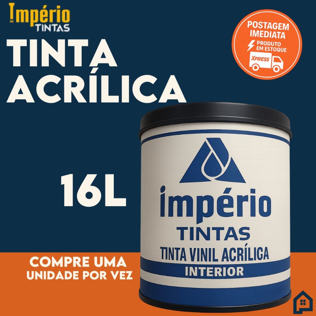 Tinta acrílica Branco Neve Profissional Econômica Secagem Rápida 16 Litros Paredes áreas internas