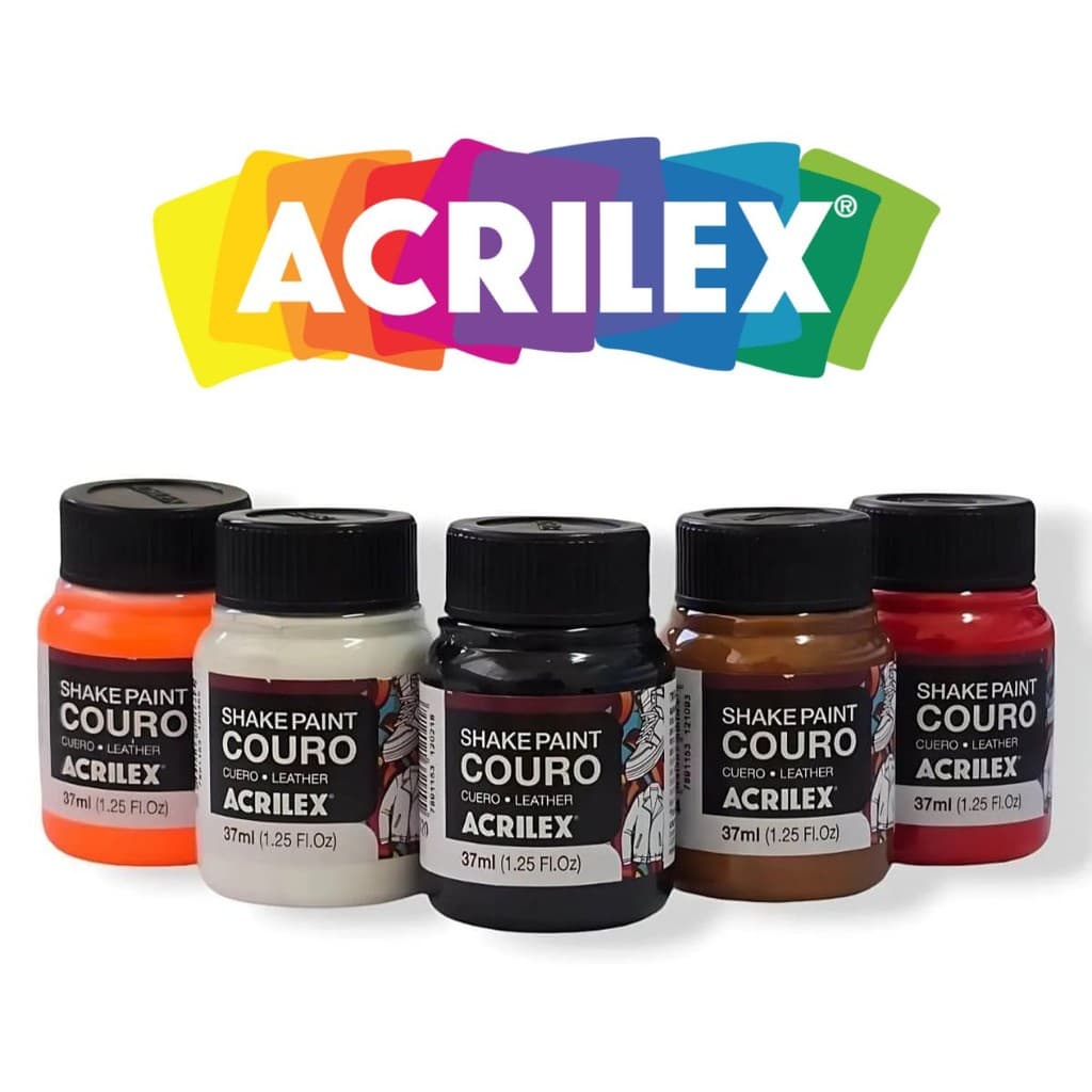 Tinta Para Couro Shake Paint  Pintura Bolsa Sapato Tenis Jaqueta Acrilex 37ml