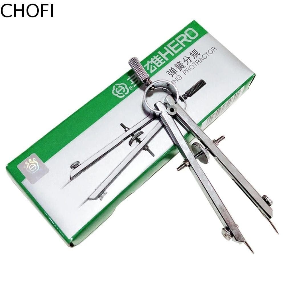 CHOFI Compasso Matemático Divisor De Arco Profissional De Alta Precisão Com Trava De Metal Transferidor De Bússola