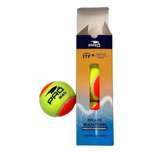 Bolinhas De Beach Tennis - Pro Beach - Kit 3 Bolas.