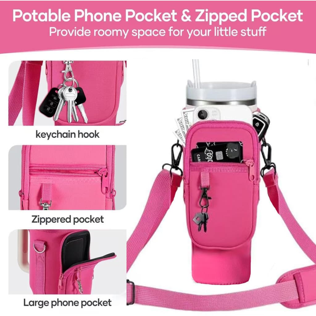 Capa Térmica Para Copos De 40 oz De 1180ml De Grande Capacidade Com Alça E Bolsa De Armazenamento Bosco.Loja