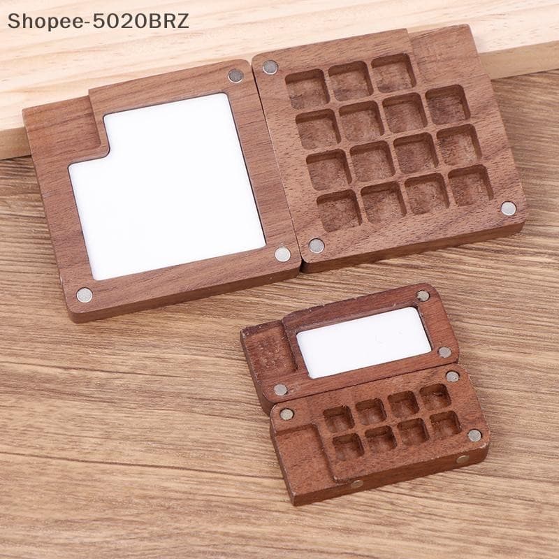 [THEBR] Paleta De Aquarela Portátil Caixa De Pintura Feita À Mão Vazia Mini Nozes Tinta Acrílica [BR]