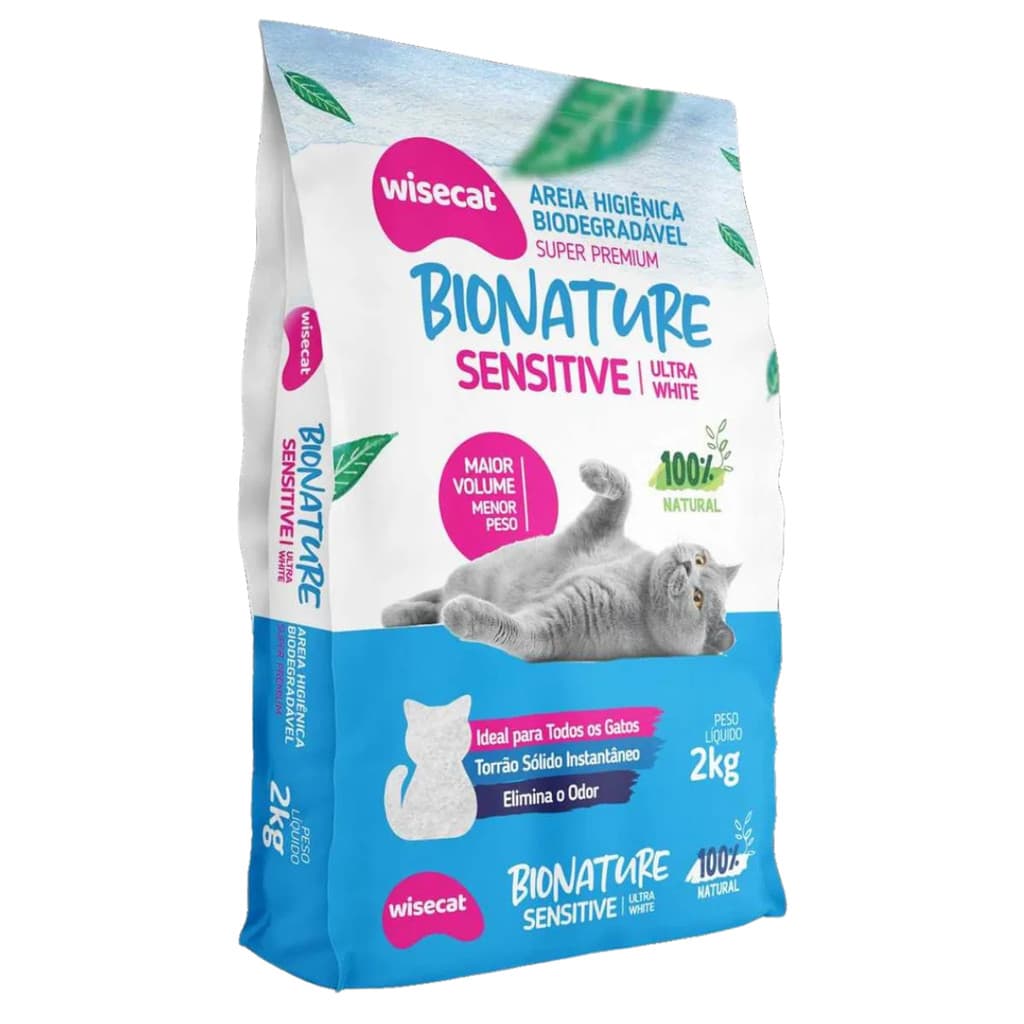 Granulado de Mandioca Wisecat Sensitive – Granulação Fina | 2kg