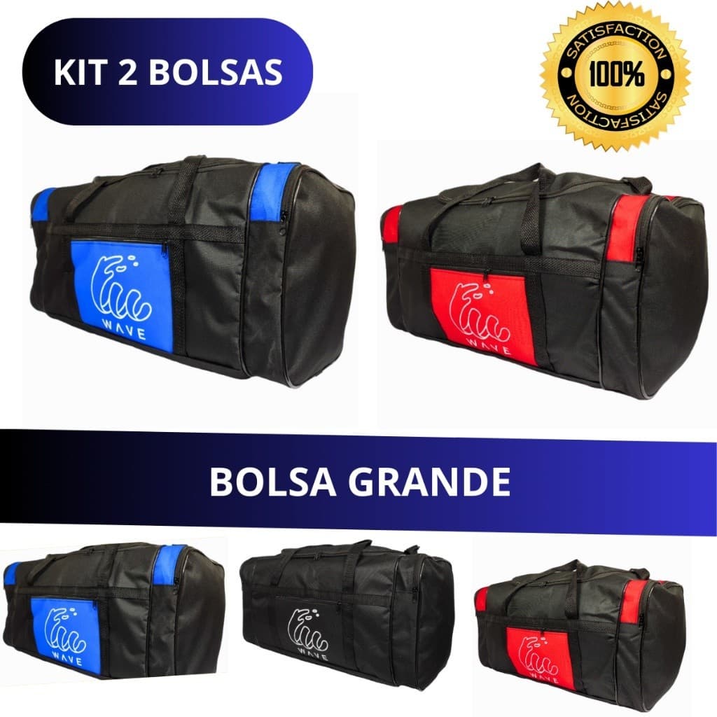 Kit 2 Mala Bolsas De Viagem Grande Reforçada Academia Bordo