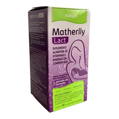 Matherlly Lact Suplemento de Vitaminas e Minerais para Lactantes com 30 comprimidos 1 Unidade