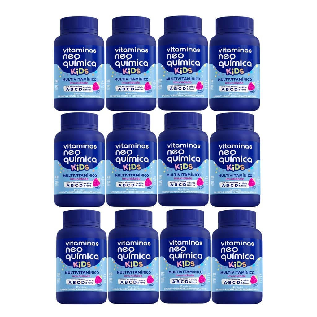 Kit 12 Vitamina Kids 60 Cápsulas - Neo Química
