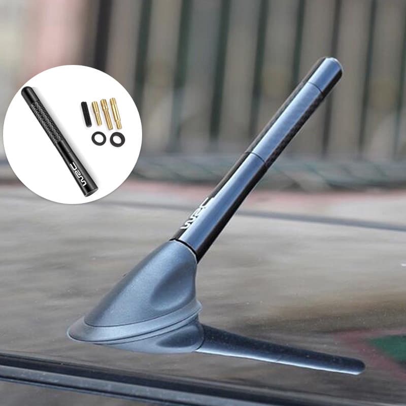 SC 4.7 Polegada 12 Centímetros Universal Car Antena WRC Estilo Fibra De Carbono Kit + Parafuso HS Acessórios