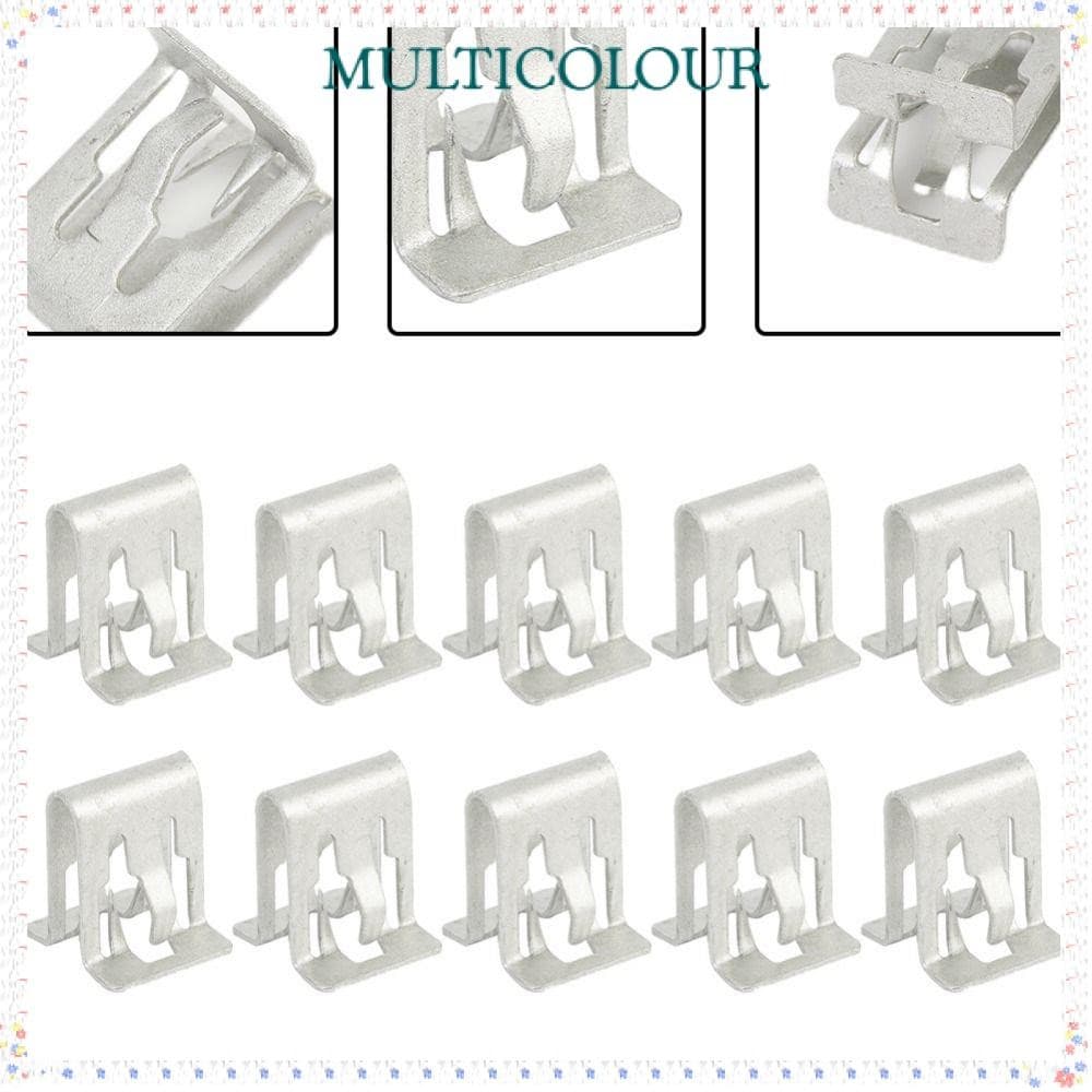 Multicolor 10 Pçs/set Fivela Fixa , Clipe Retentor De Metal De Placa De Guarnição , Fixadores Automáticos De Painéis De 