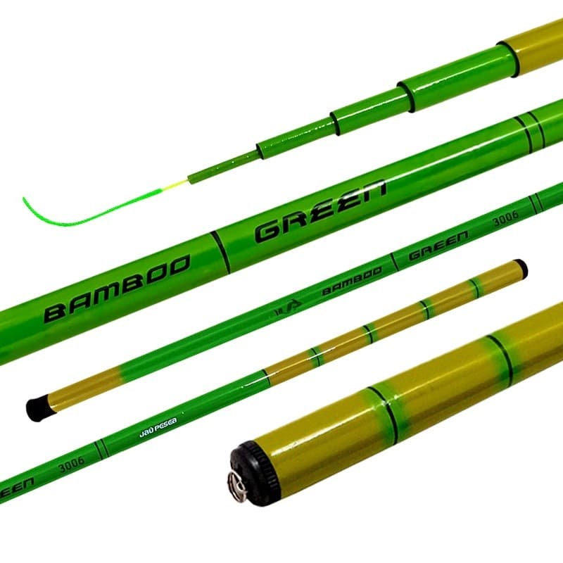 Vara Telescópica JP Bamboo Strong Green Jaú Pesca