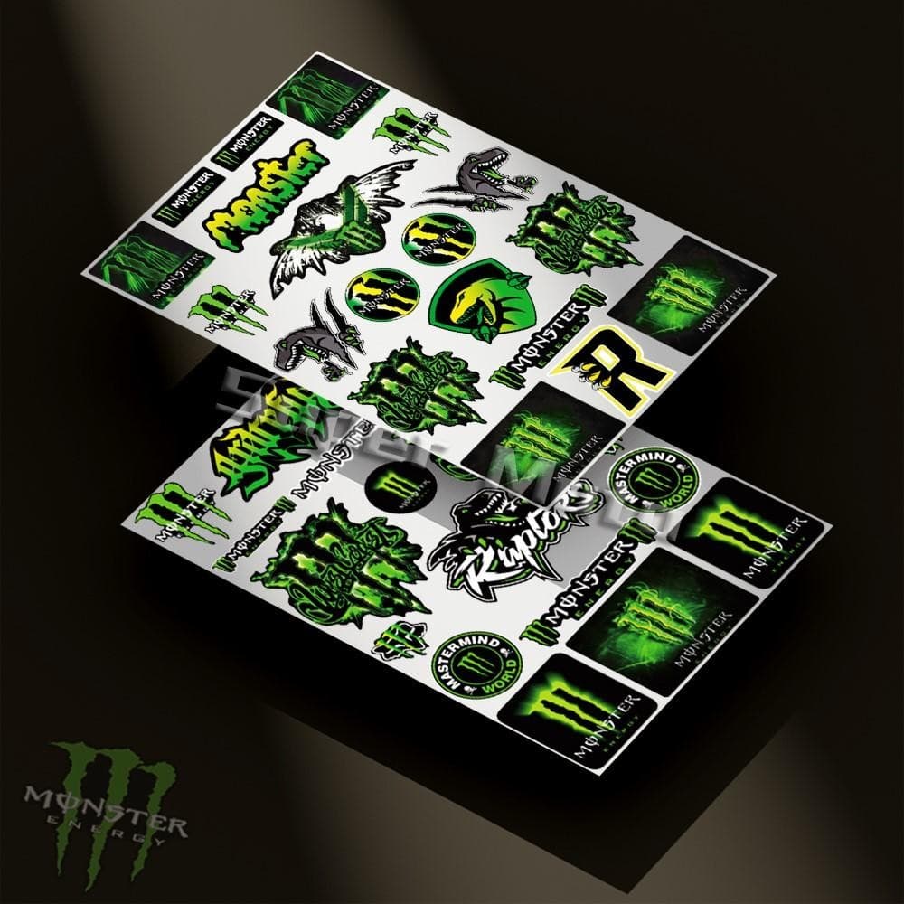 Monster Energy Acessórios Para Motocicleta Adesivo Reflexivo Capacete De Tanque Vinil Decalque À Prova D'água Decoração 