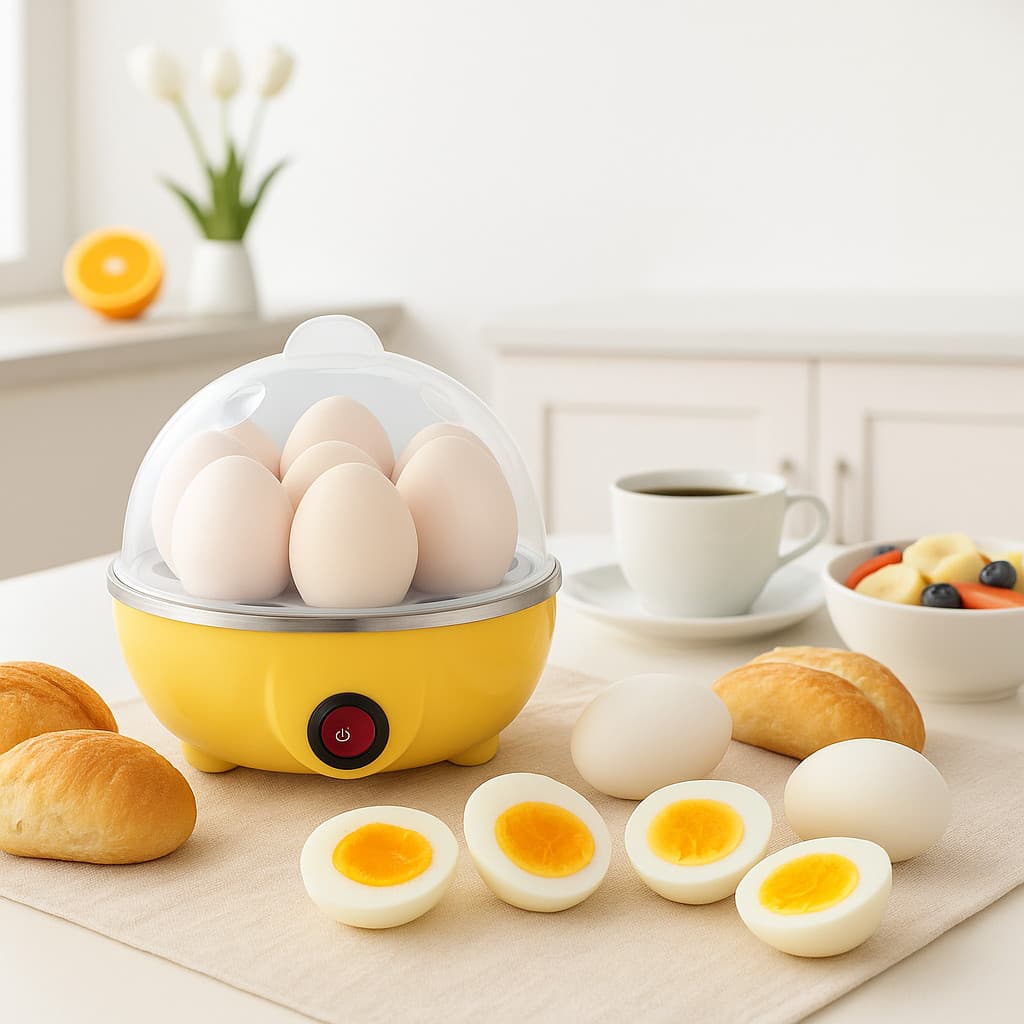 Cozedor De Ovos Elétrico Egg Cooker 7 Ovos 110V Vapor