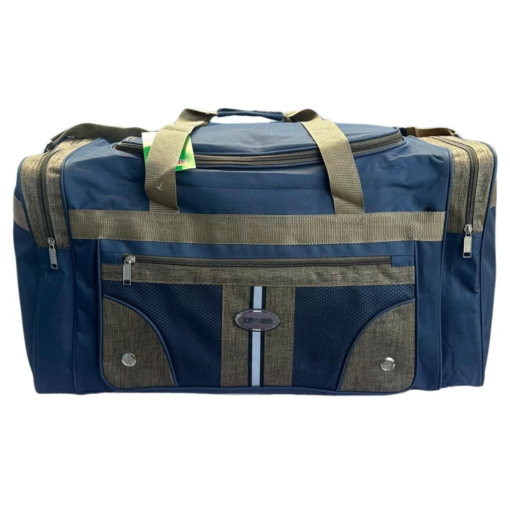 Bolsa Grande Sacola Viagem Férias Família Reforçada Unissex Cor azul dobravel de ombro