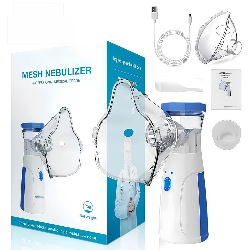 Inalador Nebulizador Portátil Ultrassônico Atomizador De Baixo Nó Para Crianças E Adultos