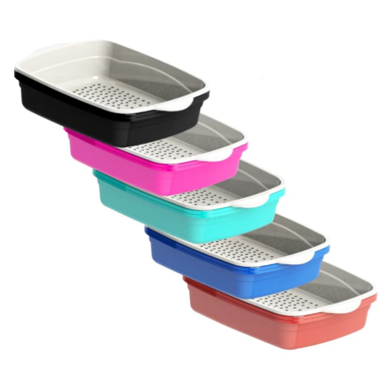 Caixa de Areia para Gato Bandeja Higiênica  Sanitária Areia Gatos Cat Clean com 3 Peças