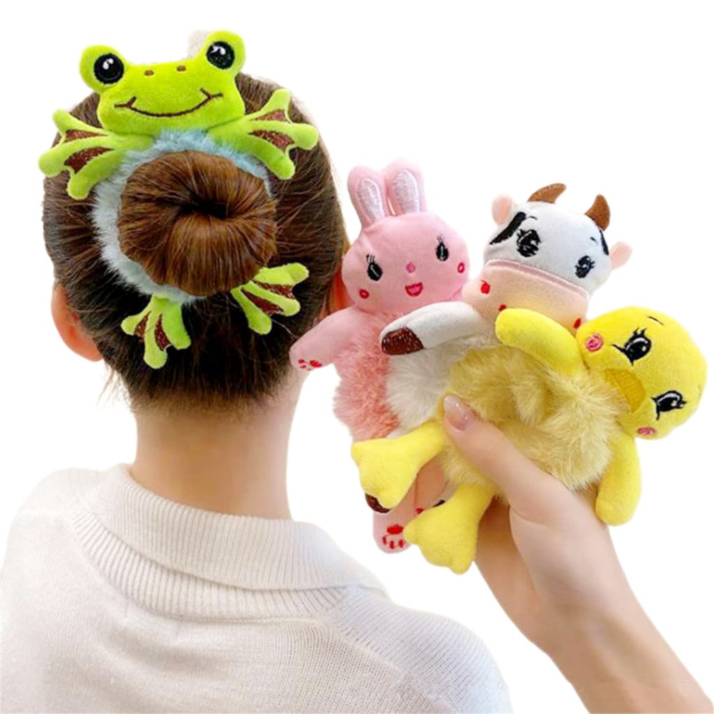 Nova xuxinha rábico pelúcia laço de cabelo panda/sapo/coelho fofinhaE muitos outros modelos