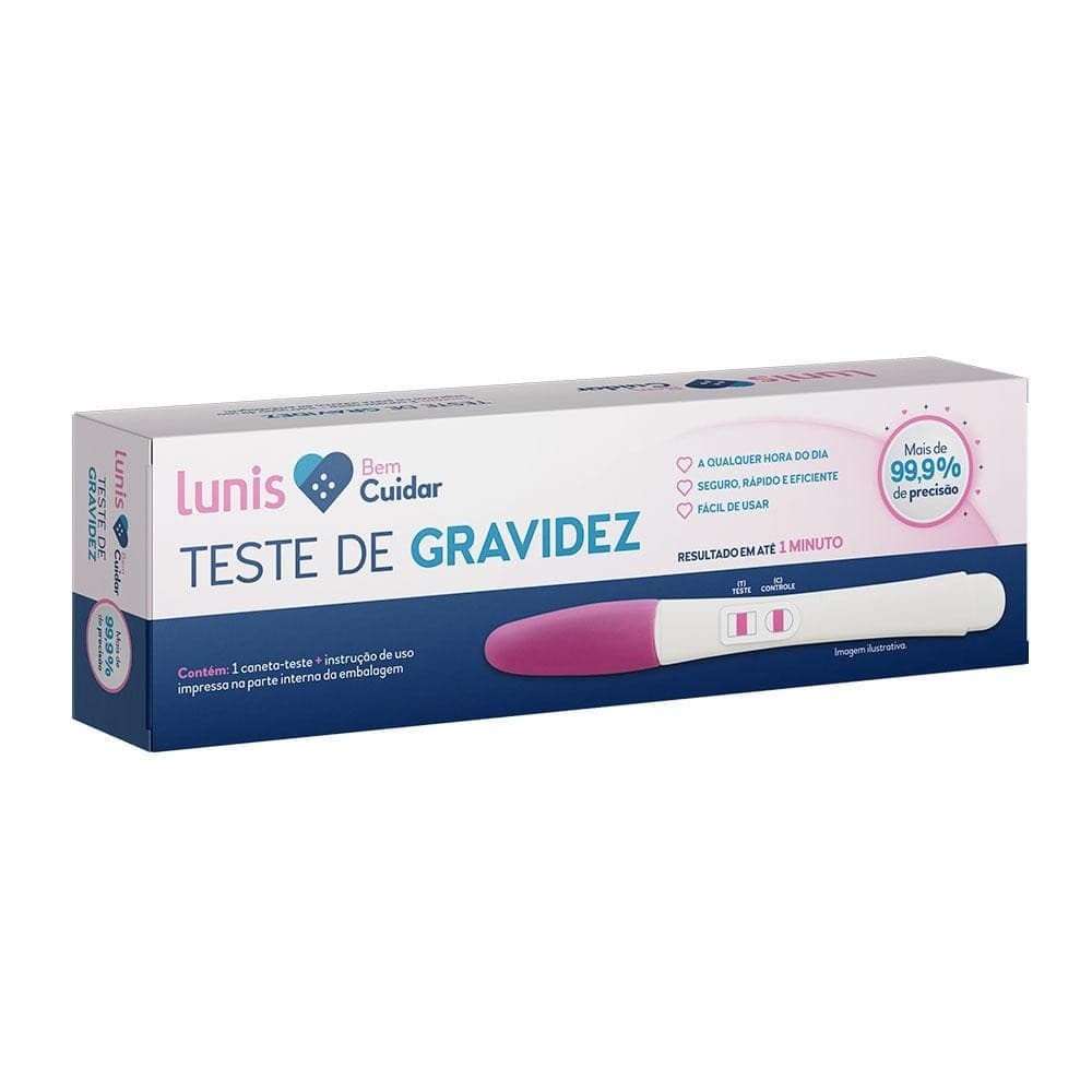 TESTE DE GRAVIDEZ CANETA LUNIS COM 1 UNIDADE