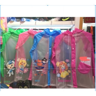 Capa De Chuva Infantil Reforçada Impermeável Menina Menino Escolar