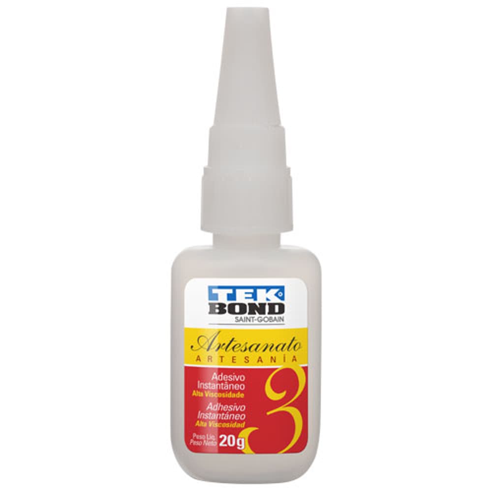 Cola Instantânea 20g Artesanato N°3 Alta Viscosidade Tekbond