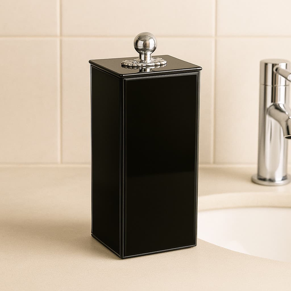 Porta Escova De Vidro Com Tampa, Porta Caneta, Porta Pincel Make, Porta Treco, Porta Cotonete, Porta Objeto