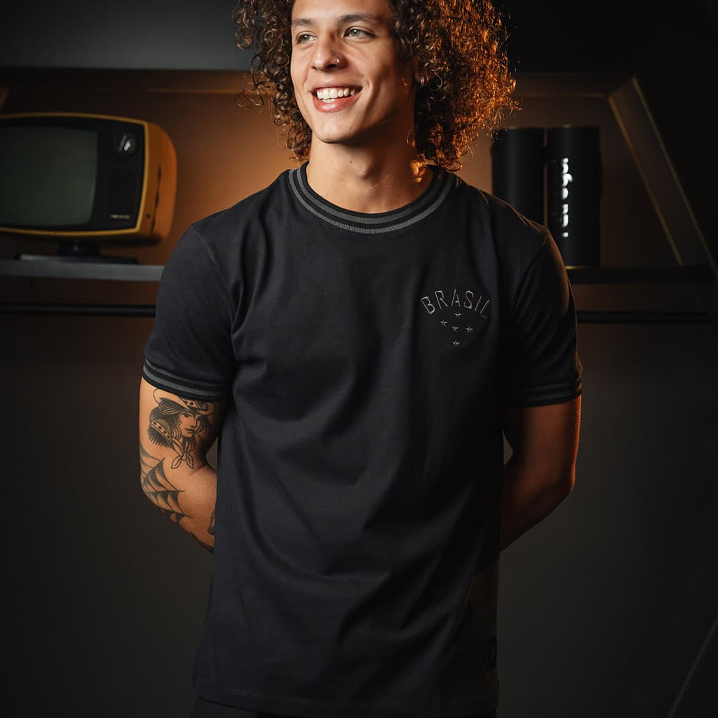 Camisa Brasil All Black Masculina Oficial