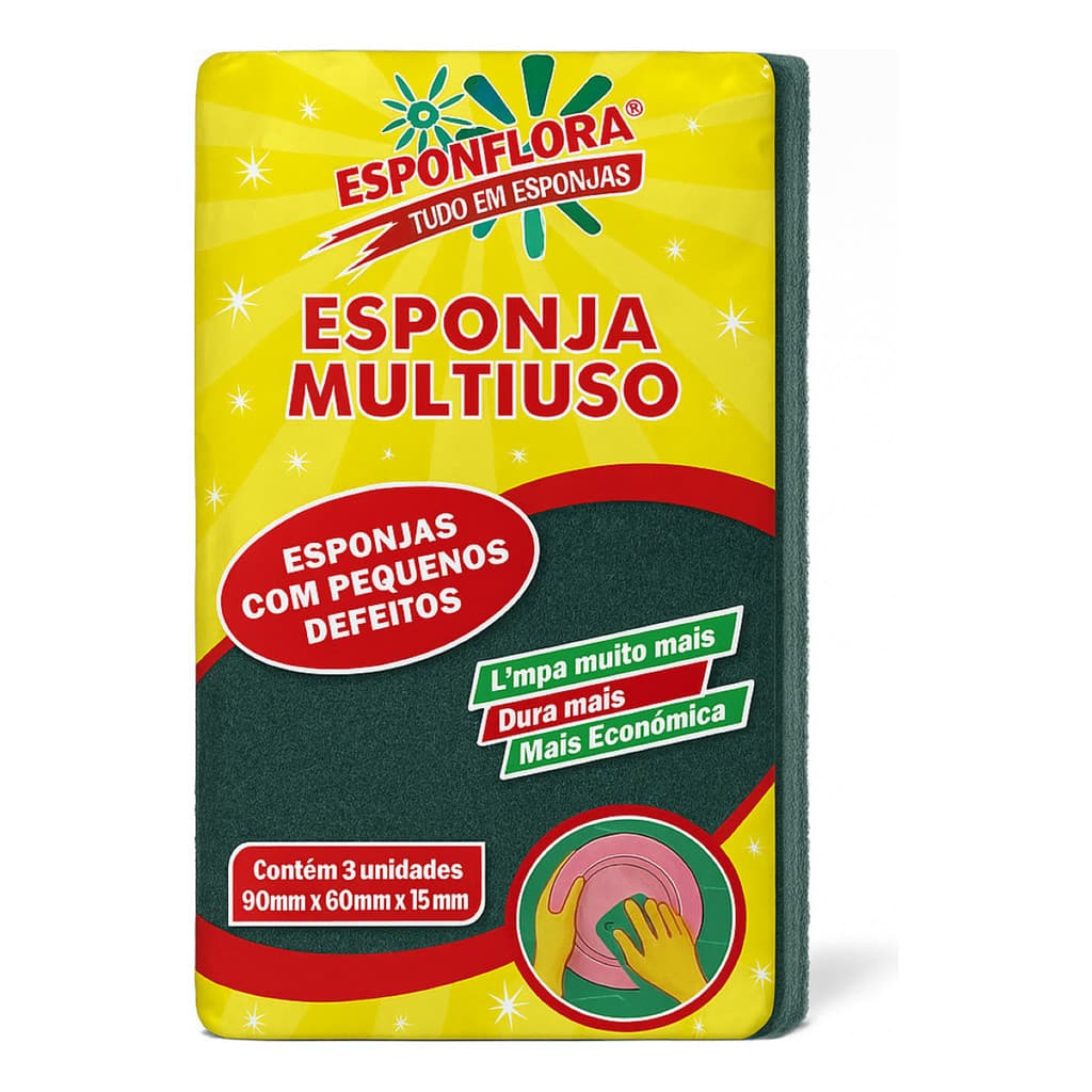 Kit 12 Esponjas Para Louça Multiuso Econômicas E Duráveis