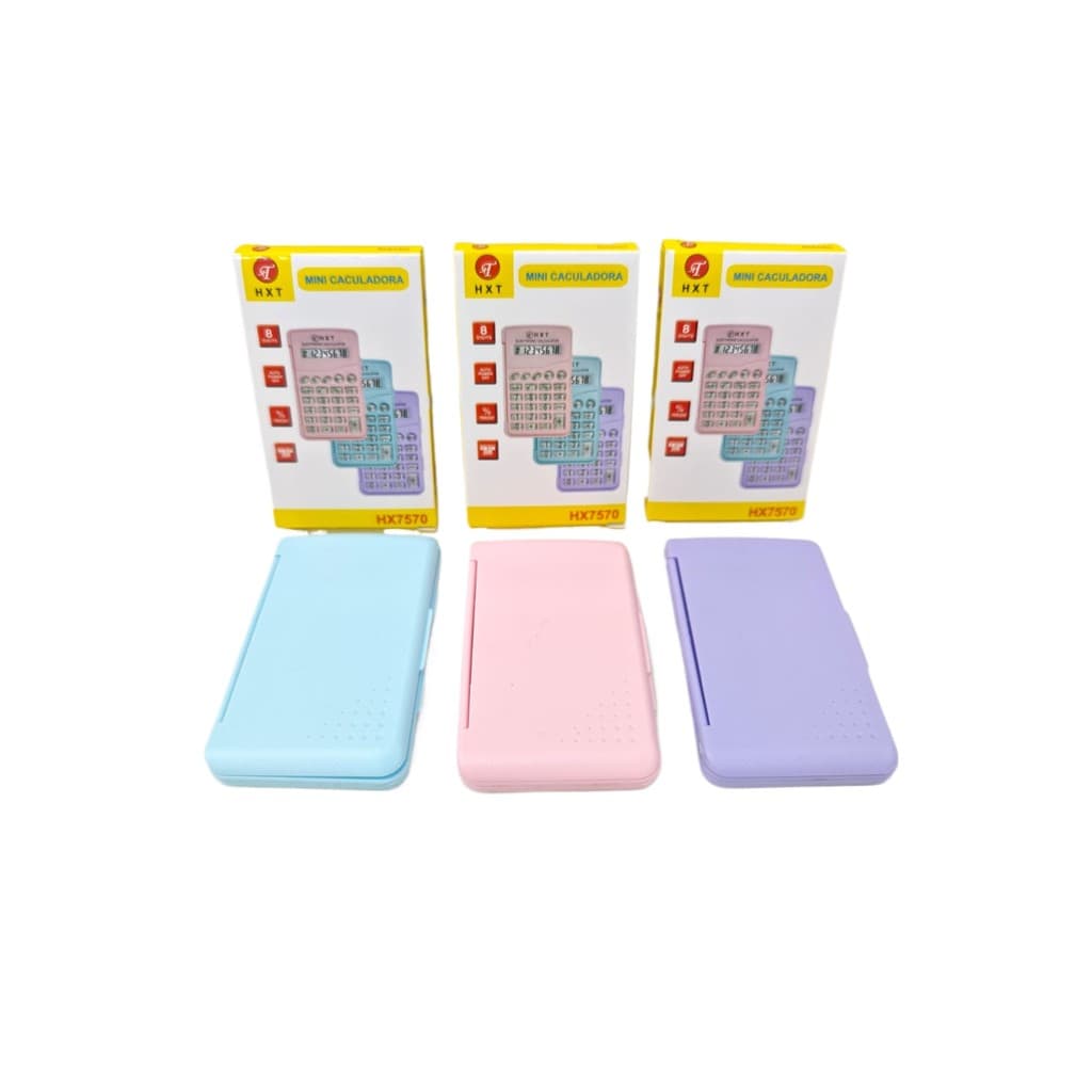 Calculadora Mini  Chaveiro Flip Colorida