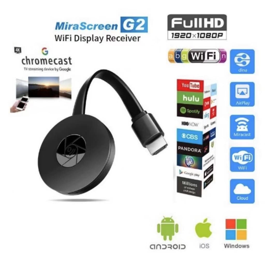 Original Chromecast G2 4K Ultra HD TV streaming Google Miracast