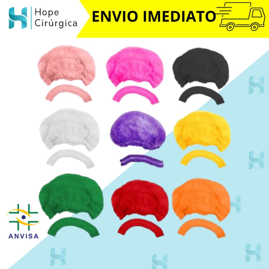 Touca Descartável TNT Anvisa 100 unidades