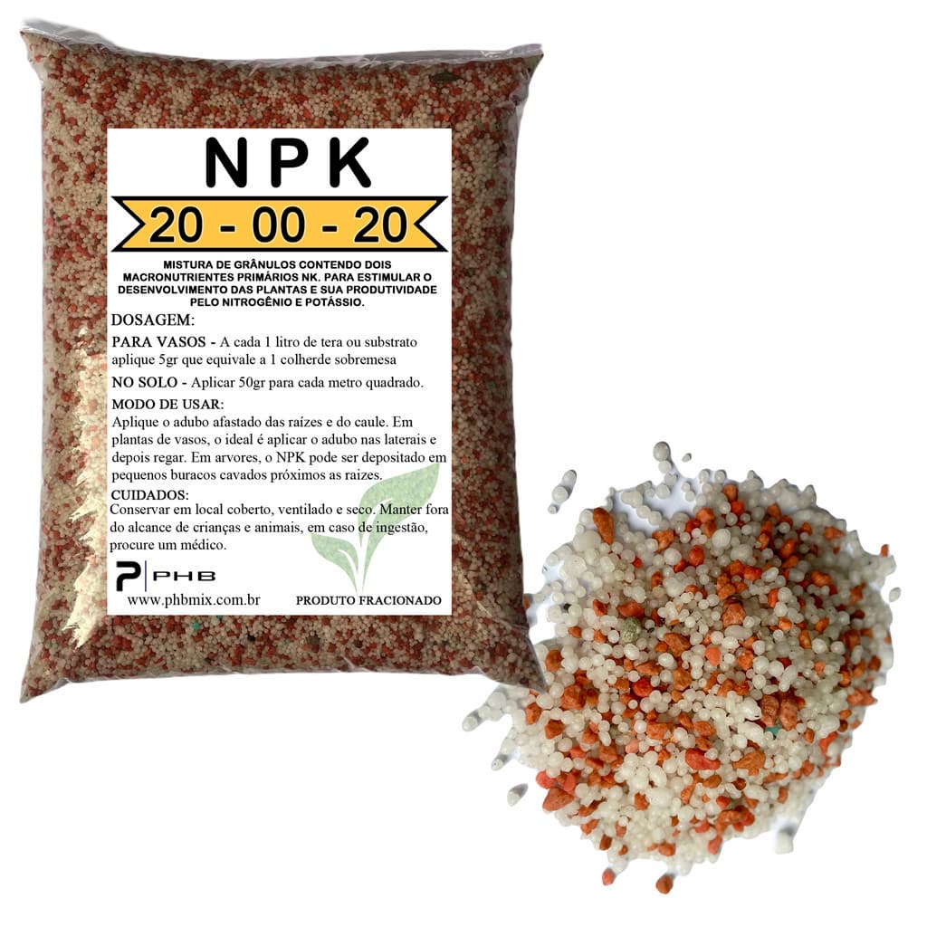 5kg Adubo Fertilizante 20.00.20 Hortaliça Gramado Frutífera