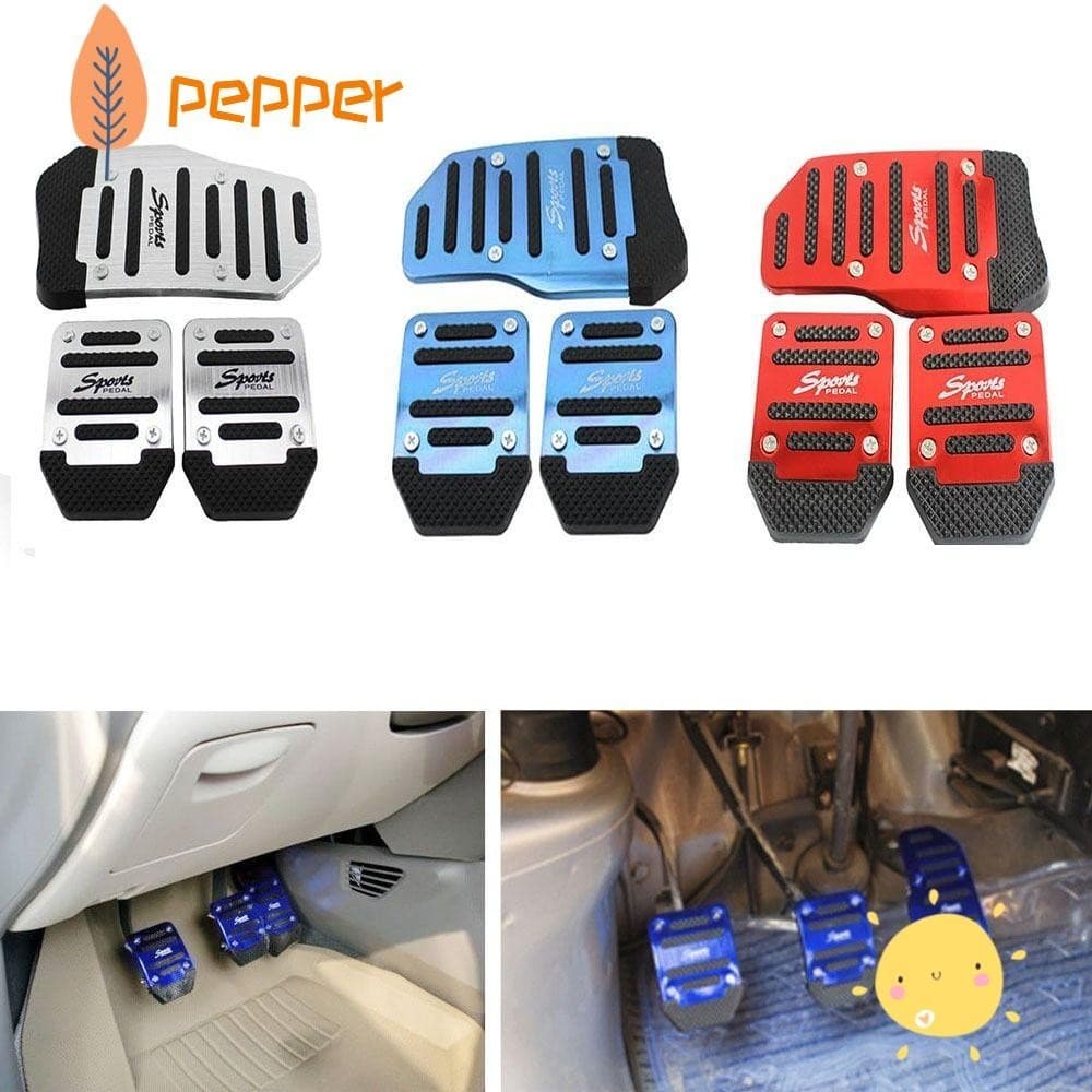 PEPPER 3pcs/set Pedal Do Carro Anti-Derrapante Acelerador Manual De Engrenagens Capa