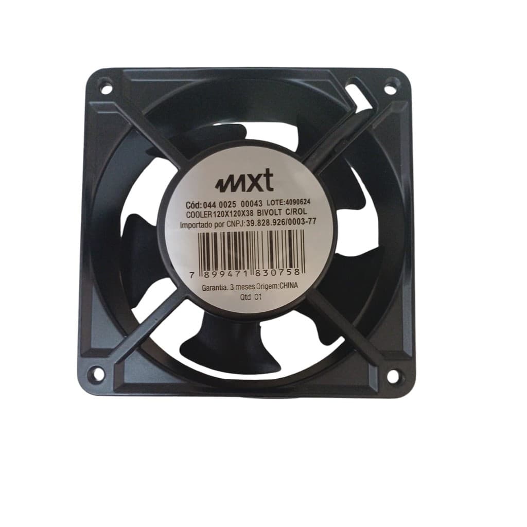 Cooler 120x120xx38MM bivolt com rolamento
