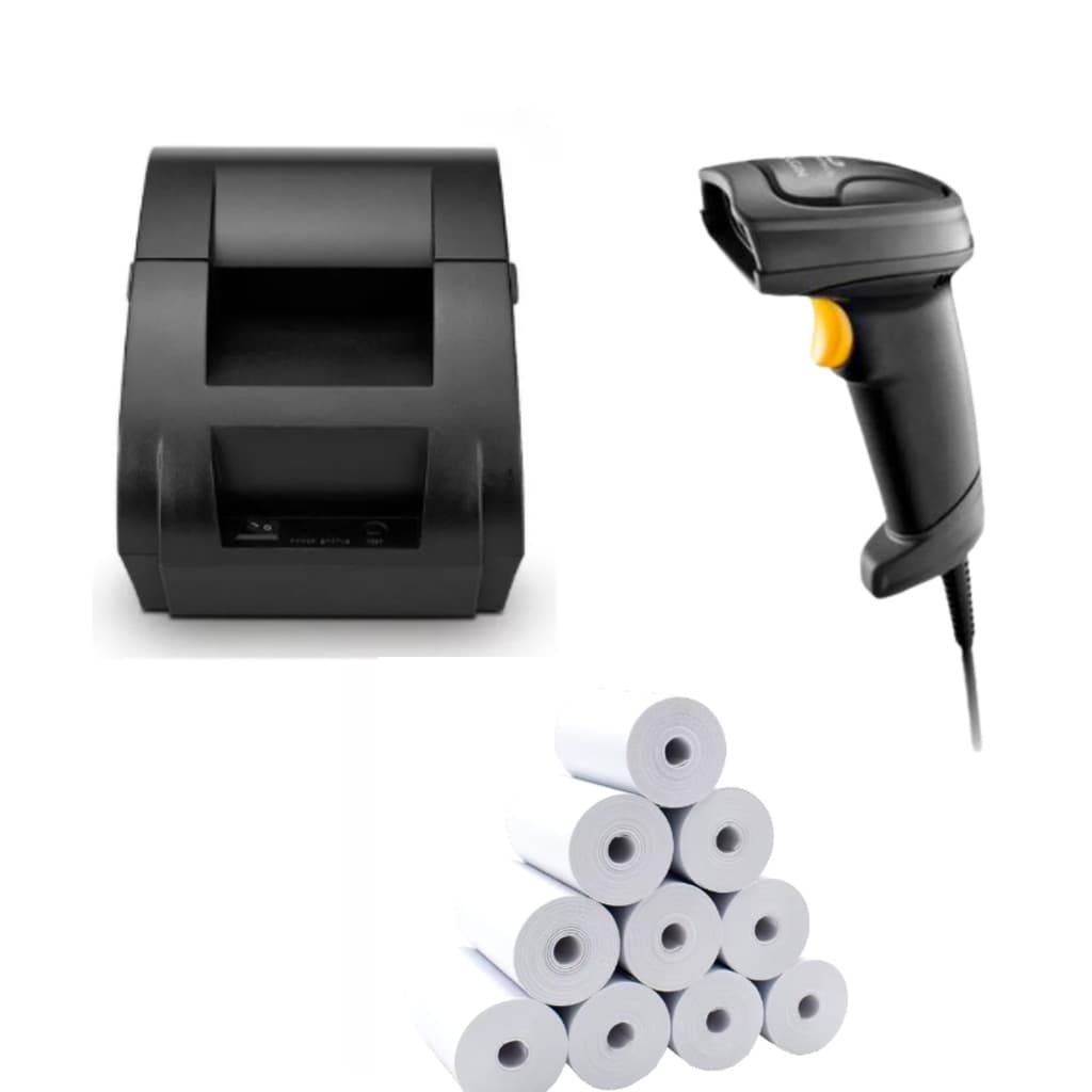 Impressora Térmica 58mm Não Fiscal + Leitor + 10 Bobinas