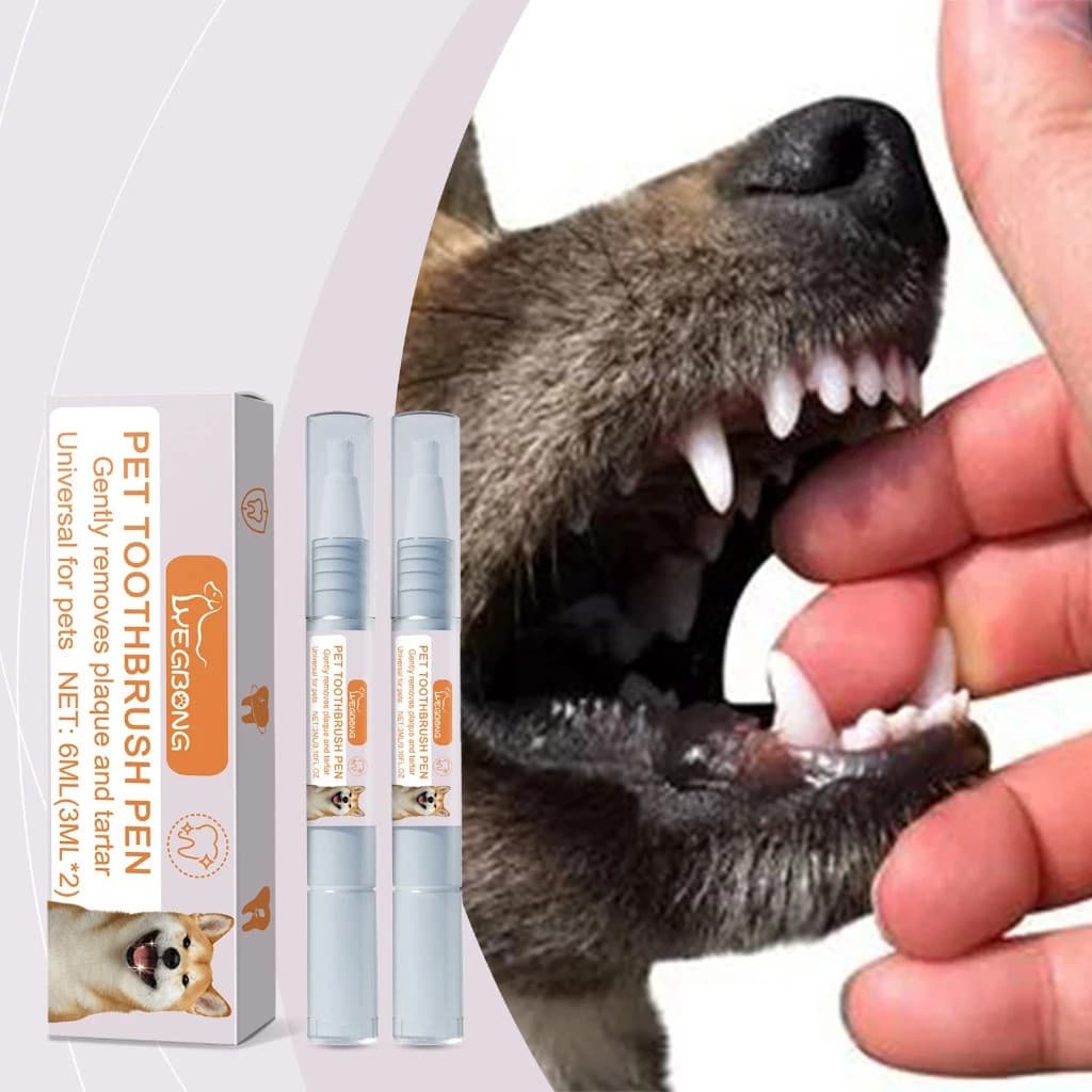 KIT 2 Escova Dental Para Pets Cachorro e Gato Uso Diário 2pcs