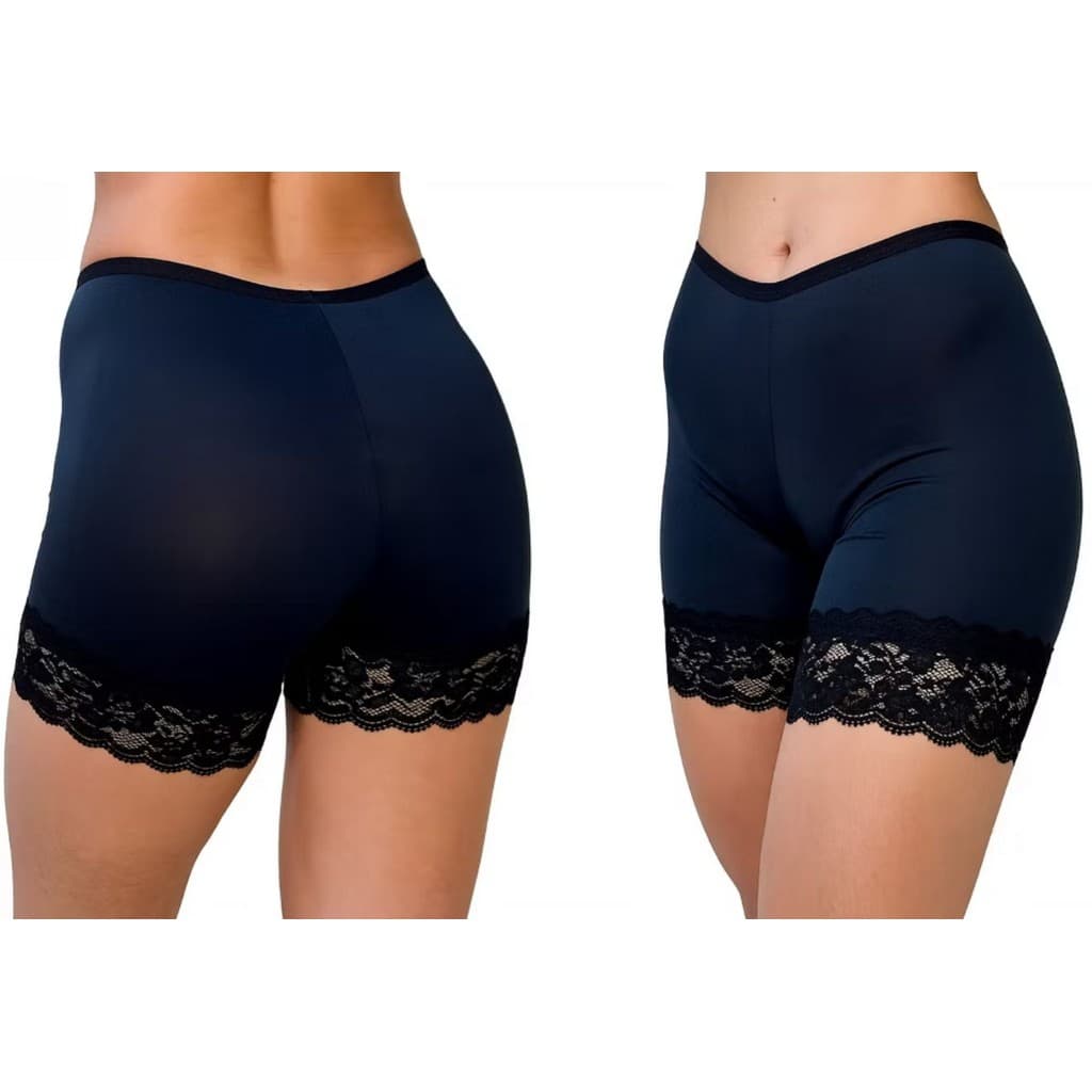 Kit 4 Shortinho Bermuda Renda Plus Size Anagua Feminino Segunda Pele Saiote Vestido Micro Lingerie