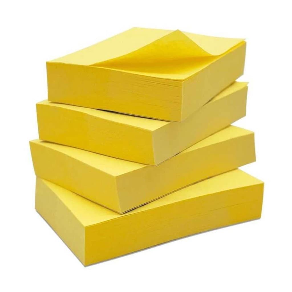 4 BLOCO ADESIVO 400 FOLHAS TIPO POSTIT 38X51mm AMARELO E COLORIDO