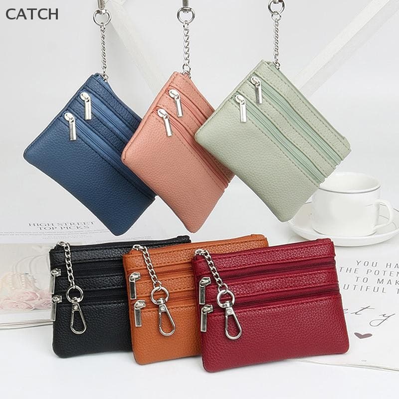 Capture 3 Bolsa Carteiras De Bolso Feminino Pequeno Couro Do Plutônio De Moedas Zíper Mudança Sacos De Dinheiro Titular
