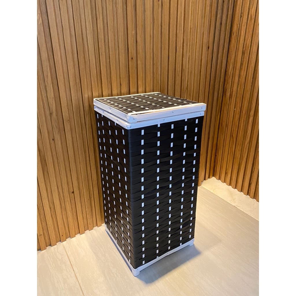 Roupeiro Cesto de Roupa em Fibra Sintética 50 Litros 30x30x60