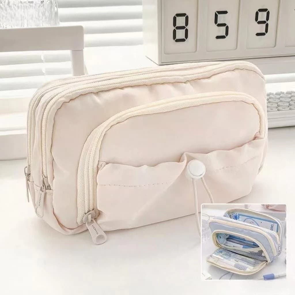 Estojo De Lápis Caneta Esferográfica De Papelaria Bolsa De Armazenamento Portátil Grande Capacidade Estudantes De VoltaL