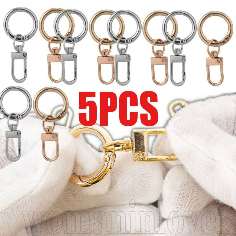 Chaveiro Com Fecho De Pressão De Mola-Banhado A Ouro E Prata DIY Joias Fazendo Descobertas-Conector Giratório Mosquetão-