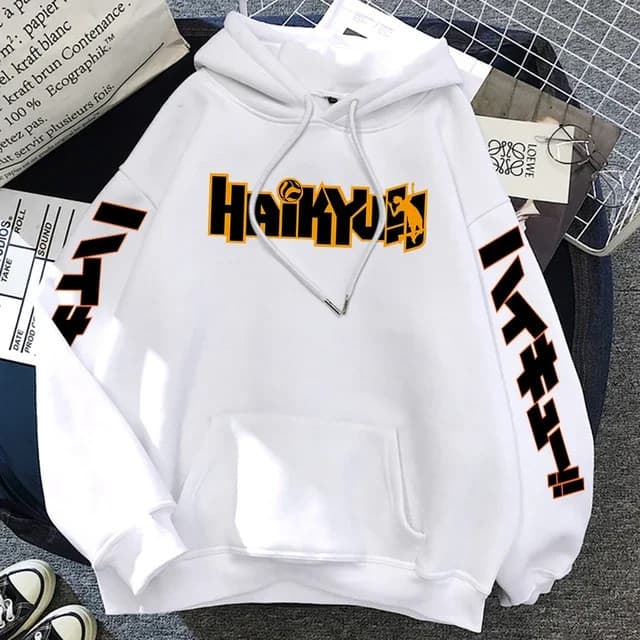 Moletom Canguru Blusa De Frio Haikyuu Karasuno High Aniome Voleyball Unissex