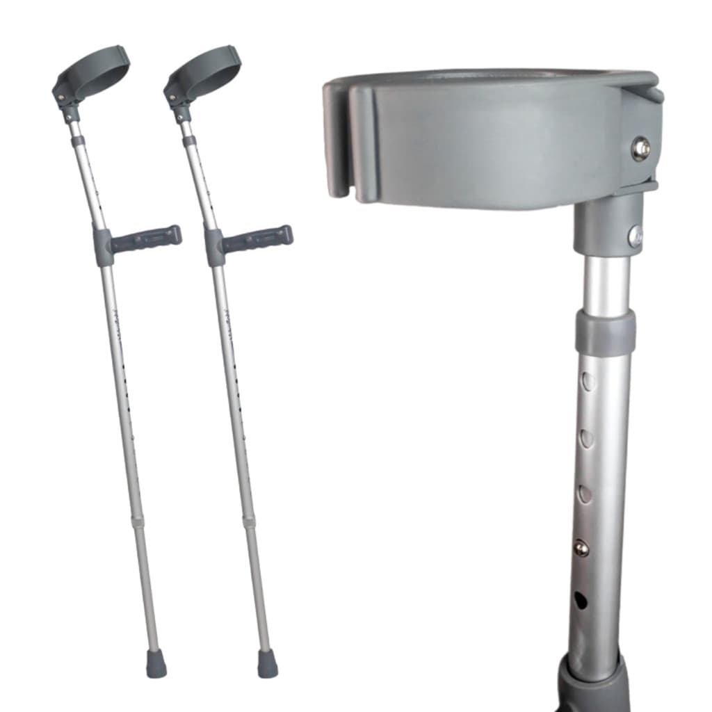 Muleta Canadense Ortopédica Regulável Par Ajustável P M G 120kg Aluminio Hidrolight - 2 Unidades